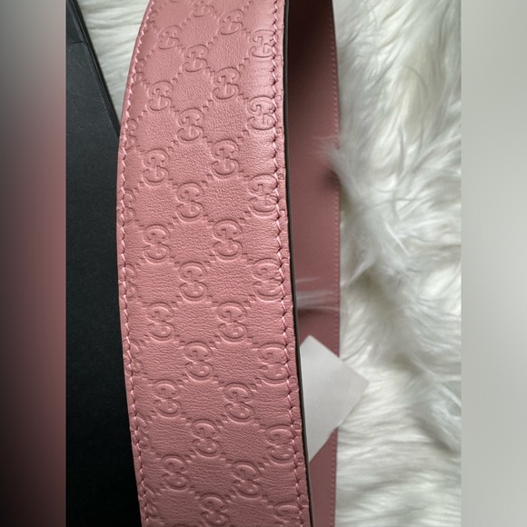 AUTHENTIC GUCCI NWT SOFT PINK BUCKLE BELT - Picture 15 of 17